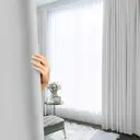 Комплект штор на шторной ленте Юмарт 600x220 см цвет белый, жемчужный