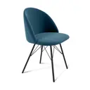 Стул Sheffilton 9023012110 49x79x53 см велюр цвет Голубой