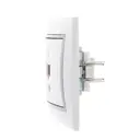 Розетка RJ45 встраиваемая Lezard MIRA 701-0215-139, цвет белый/серый