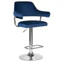 Барный стул Dobrin Charly LM 61x120x54 см велюр цвет синий