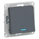 Переключатель встраиваемый Systeme electric AtlasDesign ATN000763 1 клавиша с подсветкой цвет серый