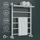 Полотенцесушитель водяной лестница Onix Classic plus pro white 80x50 см нижняя подводка нержавеющая сталь цвет белый