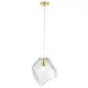 Светильник подвесной Crystal Lux Nuestro sp1 gold-transparent 1 лампа 2 м² цвет золото