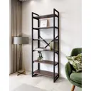 Стеллаж с полками Лофт A1 home 6 полок 68x180x34 см металл цвет дуб ниагара