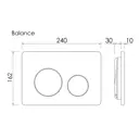 Двойная кнопка смыва Ceramicanova Balance круглые клавиши черный матовый CN12-001MB