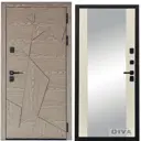Входная дверь Diva 97/1 205x96см левый цвет Д15 софт шампань/дуб натуральный с зеркалом