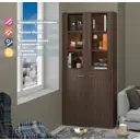Стеллаж с полками Мэрдэс СУ(ш2в2)+2ФС+2ФГ 96x216x34 см нагрузка до 30 кг ЛДСП цвет шамони