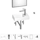 Мини-раковина для ванной или туалета Wellsee WC Area 202011897 комплект для санузла