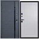 Входная дверь Diva ДХ-45 205x86см левый черный кварц/Н10 белый софт