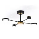 Люстра на штанге светодиодная Ambrella light Fl51632 с пультом управления 24 м² нейтральный белый свет цвет черный