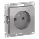 Силовая розетка встраиваемая Systeme electric AtlasDesign ATN000341 цвет алюминий