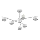 Люстра на штанге Lumion Karina 8241-6c 6 ламп цвет хром/белый