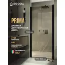 Душевая дверь Doccia GLASS890dv/BR/6BL 89см эффект стекла прозрачный распашной