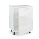 Шкаф - стол 60см с дверцей Джаз Н600-1 Белый/ Белый глянец