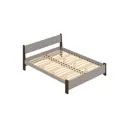 Кровать Solarius Мишка орто основание 130x80x210см дерево цвет светло-серый/венге