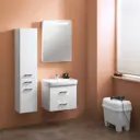 Шкаф зеркальный подвесной Акватон 1A135302AM01L 60x81см цвет белый