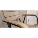 Кресло садовое Мир дачника 57 см x 57 см x 89 см пластик/алюминий бежевый