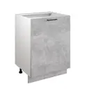 Напольный шкаф Клик мебель Simple 60x82x51 см ЛДСП цвет белый/ательер светлый