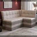 Диван кухонный Трия Оскар 149 x 82 x 105 см цвет микровелюр wellmart dark beige/latte
