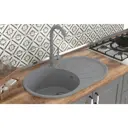 Мойка для кухни Mixline NL-TMS05 (309) 45.5x73.5 см глубина чаши 17 см искусственный камень цвет темно-серый