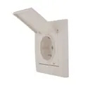 Розетка встраиваемая Lezard RAIN 703-0202-123 с заземлением, цвет белый