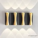 Настенный светильник светодиодный влагозащищенный Crystal Lux Clt 022w4 bl-go 4000k нейтральный белый свет цвет черный
