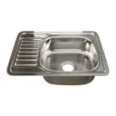 Мойка для кухни врезная с коландером Tropfberg 58533712 50x65 см глубина чаши 18 см нержавеющая сталь цвет серый