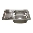 Мойка для кухни врезная с коландером Tropfberg 58536117 42x66 см глубина чаши 18 см нержавеющая сталь цвет серый