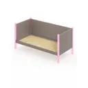 Кровать Solarius Тахта сплошное основание 90 x 101 x 190 см дерево цвет мокко мусс;розовый