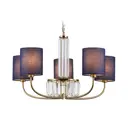 Люстра подвесная Ambrella Light High Ambr_lh71271 5 ламп 20 м² цвет черный/латунь