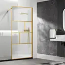 Душевая перегородка Vincea VSW-1HC800CFBG 80x200см золотистый профиль