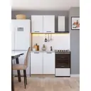 Кухонный гарнитур Дсв мебель Мори 72120 80x144.6x60 см ЛДСП цвет белый, дуб сонома