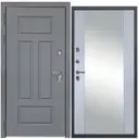 Входная дверь Diva STR МХ-29 205x86см левый цвет Д15 силк маус/ясень графит с зеркалом