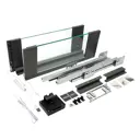 Система Lembox со стеклянными боковинами и LED-подсветкой Lemax Prof H=167 L=450 серый