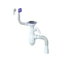 Сифон для мойки Unicorn D40 мм свободное протекание белый 260586