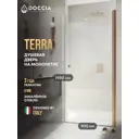 Душевая дверь Doccia GLASS900pt/GL/2BR 90см эффект стекла прозрачный распашной