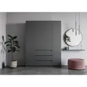 Шкаф распашной Клик мебель 160.4x210x50.4 см ЛДСП цвет графит
