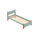 Кровать Solarius Мишка орто основание 90 x 80 x 200 см дерево цвет тиффани;ольха