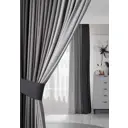 Штора Colore caldo 6050/ГрафитСерСвСерый на шторной ленте 260x500 см цвет серый / серебристый