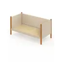 Кровать Solarius Тахта сплошное основание tahta-obiv-spin-beg90-170olha-full 100 x 101 x 180 см дерево цвет бежевый/ольха