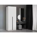 Шкаф распашной Мебельная компания е1 LCK_G_SH_M1_800_B 81x220x52.5 см ЛДСП цвет белый снег
