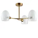 Люстра на штанге Lumion Kendall Lmn_6514_3c 3 лампы 6 м² цвет латунь