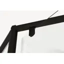 Душевой уголок Cezares ECO ECO-O-P-1-90-P-NERO пятиугольный 90x90см черный профиль эффект стекла матовый