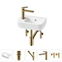 Раковина Lavinia boho one 20217299R 37см цвет раковина 5 в 1: донный клапан, сифон, смеситель, вентили