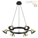 Люстра подвесная Lumion Lamina Lmn_8233_6 6 ламп 8 м² цвет черный/золотой