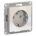 Силовая розетка встраиваемая Systeme electric AtlasDesign ATN000445 с заземлением цвет белый