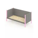 Кровать Solarius Тахта реечное основание svetser100-180roz 110 x 101 x 190 см дерево цвет светло-серый, розовый