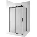 Душевая перегородка Ambassador 19021202HB-90HB 90x200см черный профиль