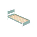 Кровать Solarius Мишка реечное основание 110 x 80 x 200 см дерево цвет тиффани;белый