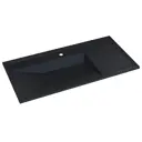 Раковина кварцевая для ванной Uperwood Lotus Quartz 100x50x13 см черная матовая космос